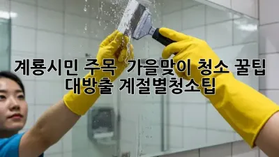 계룡시민 주목! 🍂 가을맞이 청소 꿀팁 대방출! #계절별청소팁