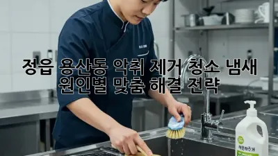 정읍 용산동 악취 제거 청소: 냄새 원인별 맞춤 해결 전략